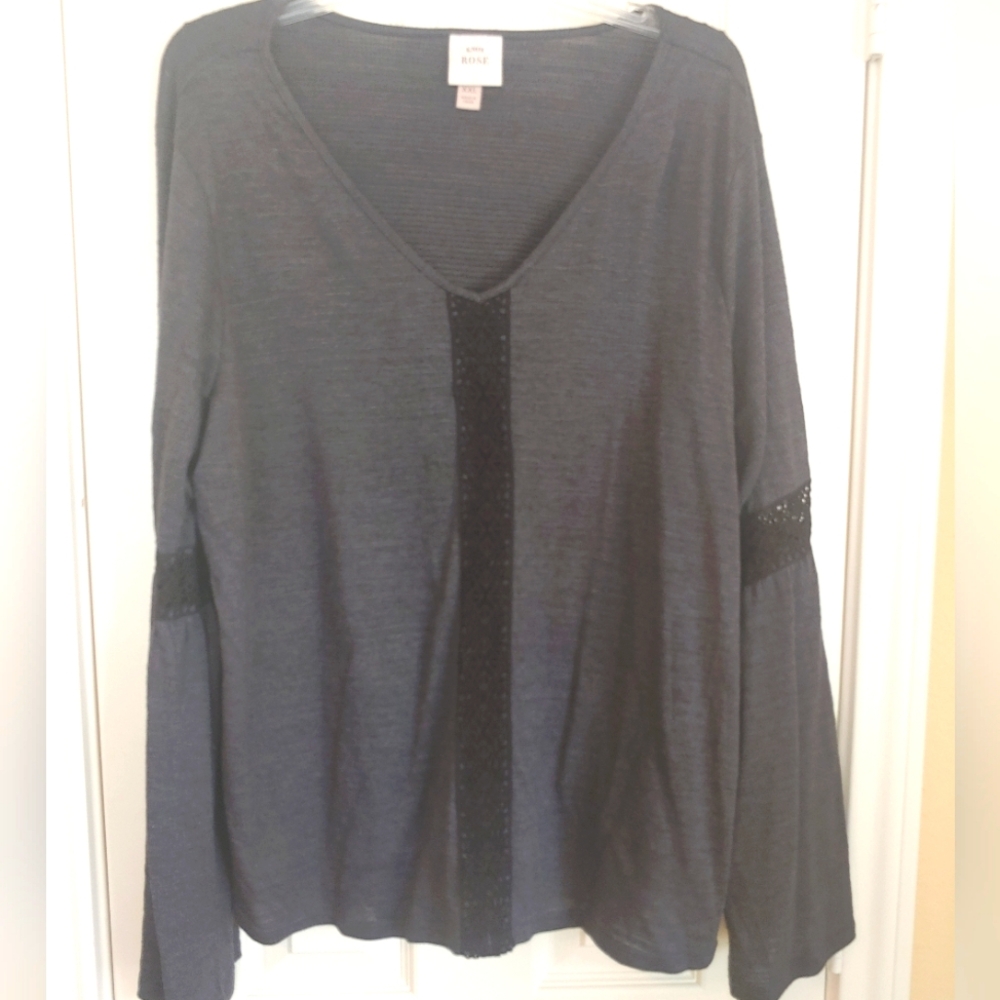 XXL Gray Knox Rose Tunic